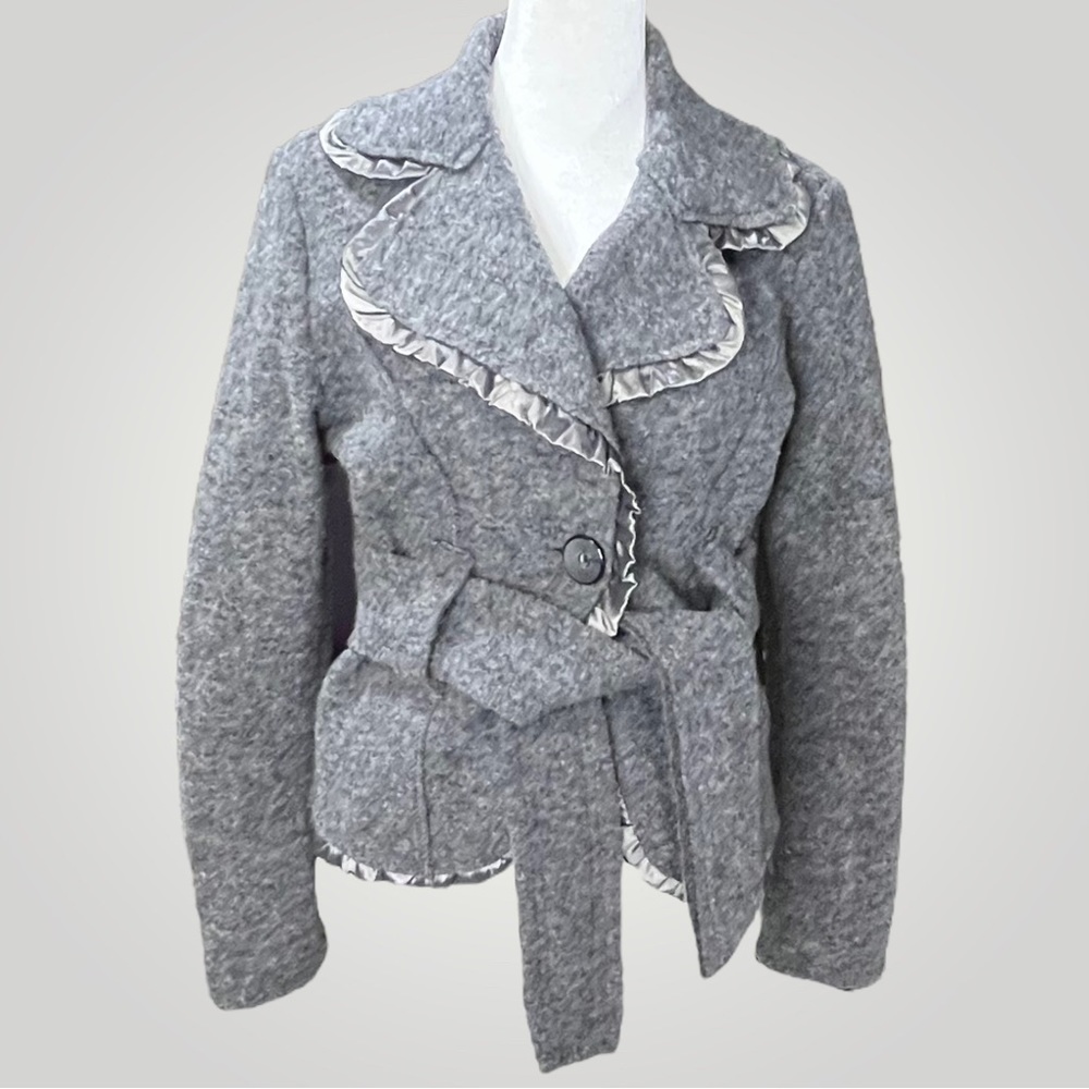 Tres Jolie Italian Wool Blend Pea Coat